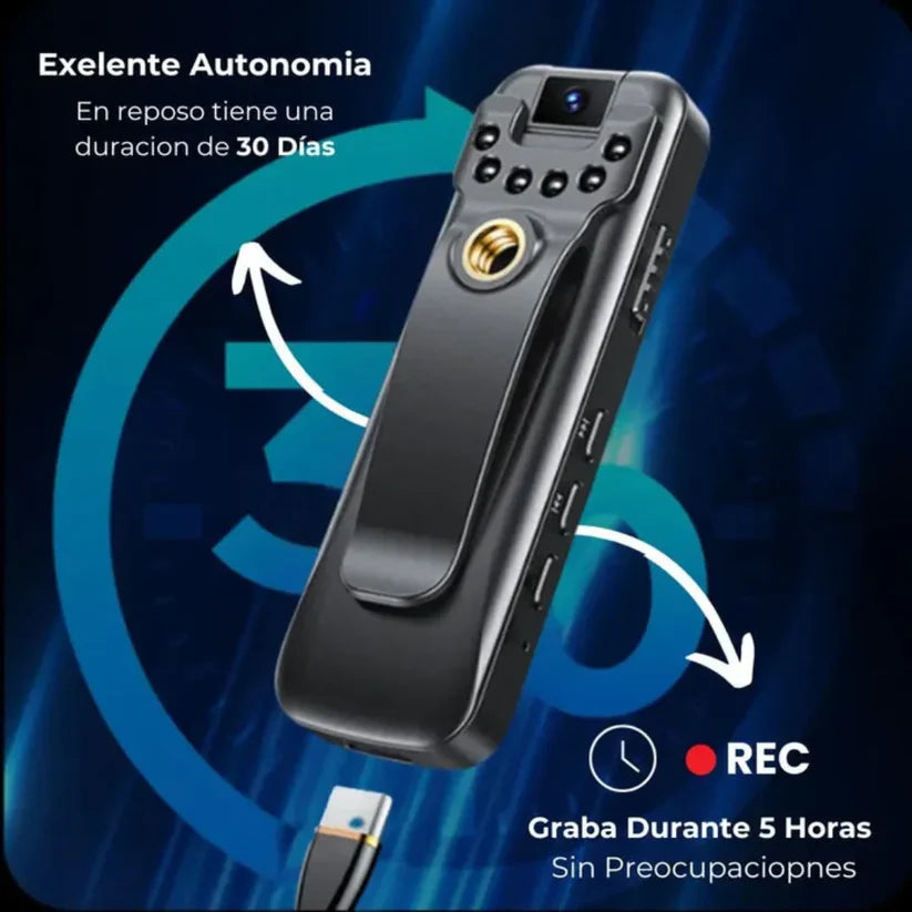 CamPro - Mini Cámara Portátil Rotación 180° Captura lo que más te Importa