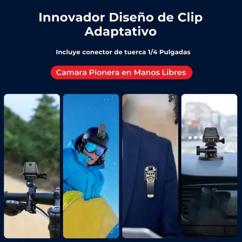 CamPro - Mini Cámara Portátil Rotación 180° Captura lo que más te Importa