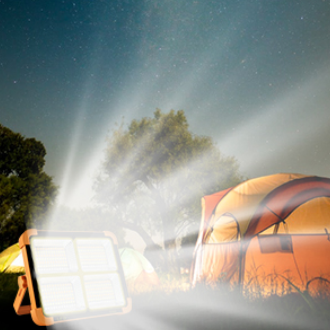 Reflector Led Potente Carga Solar Multifuncional con Power Bank